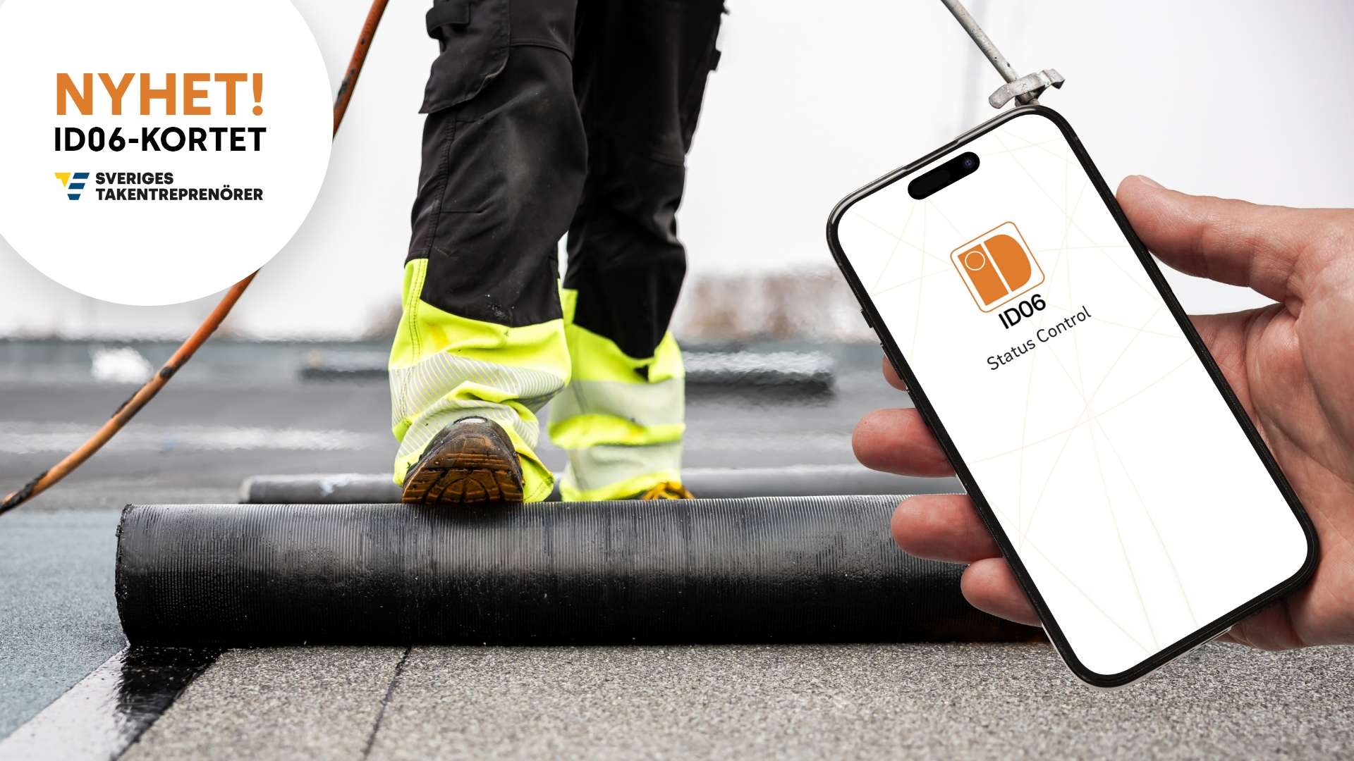 Nyhet! Skicka in uppgifter och få kompetensbevis som takmontör registrerat på ID06-kortet