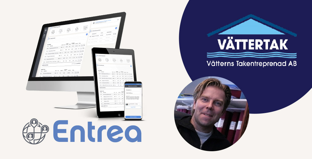 Entrea avlastar och frigör tid hos Vätterns Takentreprenad